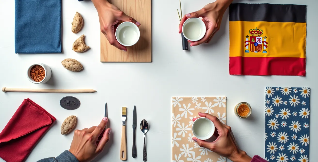 Mosaïque de visuels marketing adaptés à différentes cultures européennes