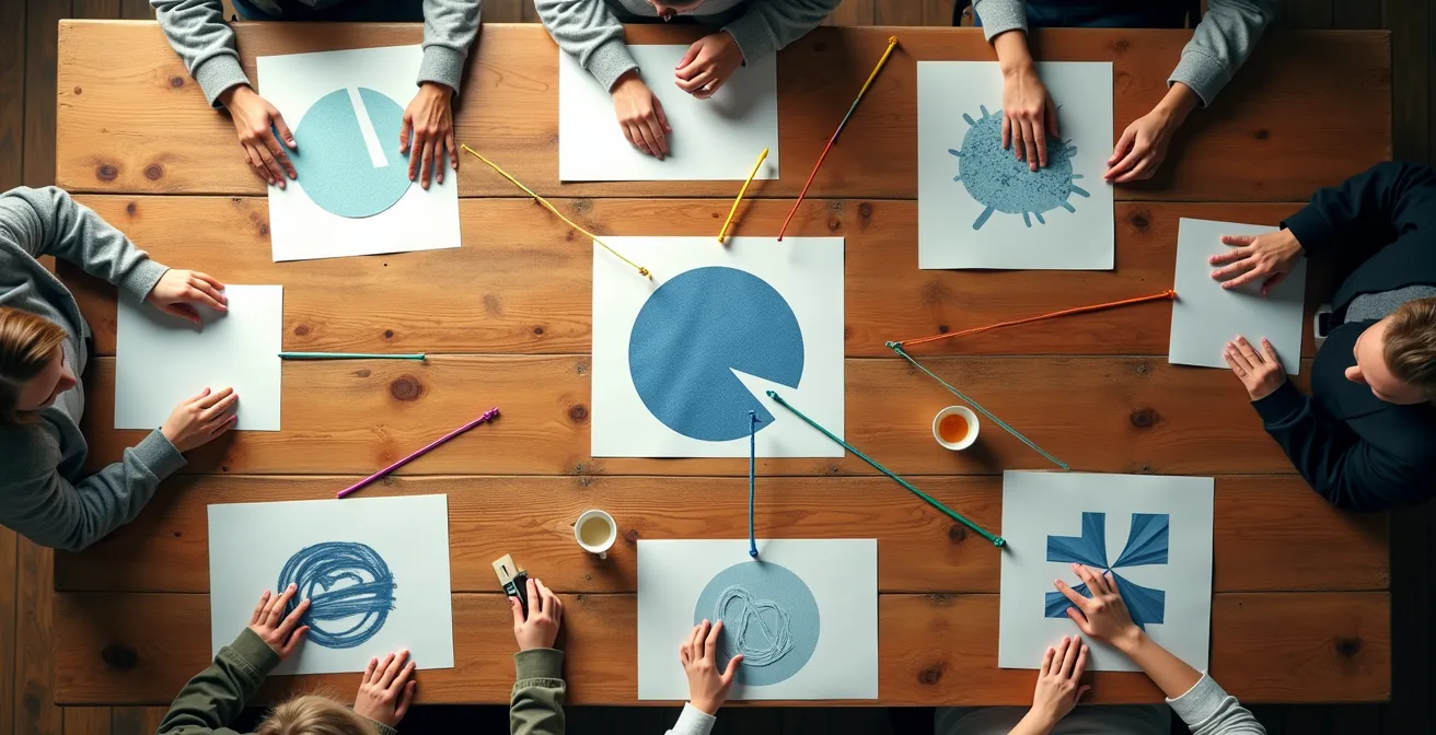 Carte mentale conceptuelle montrant l'expansion sémantique autour d'un terme principal avec des connexions vers des termes associés