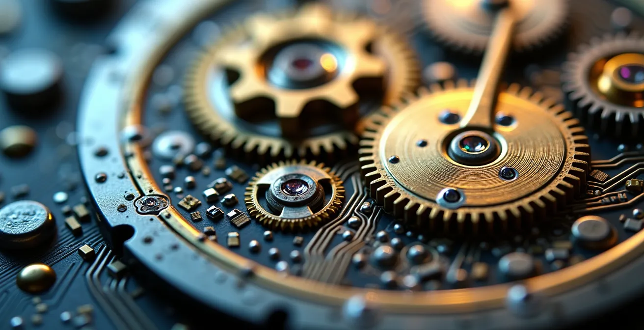 Système d'automatisation des données structurées pour e-commerce illustré de manière abstraite