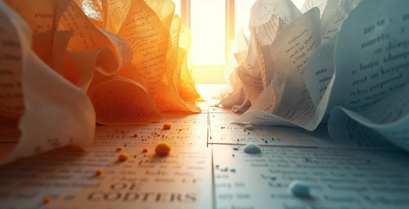 Représentation visuelle de la complémentarité entre contenus audio et écrits pour la fidélisation d'audience