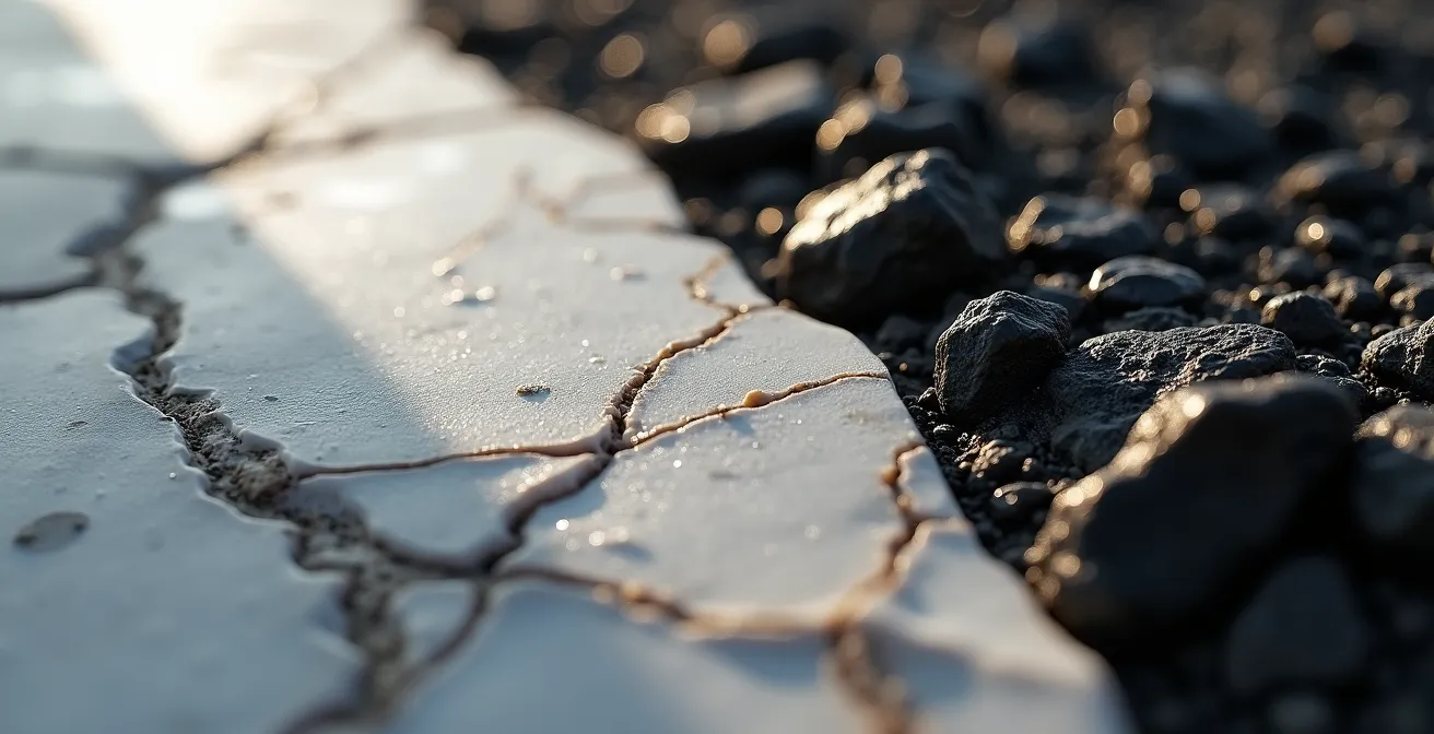 Gros plan macro sur des textures contrastées illustrant l'importance de la lisibilité