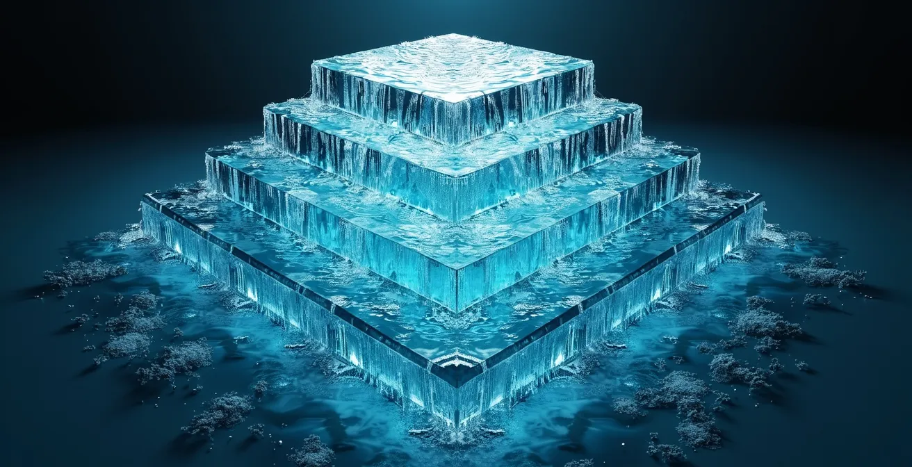 Visualisation de la dilution du PageRank dans une structure e-commerce profonde