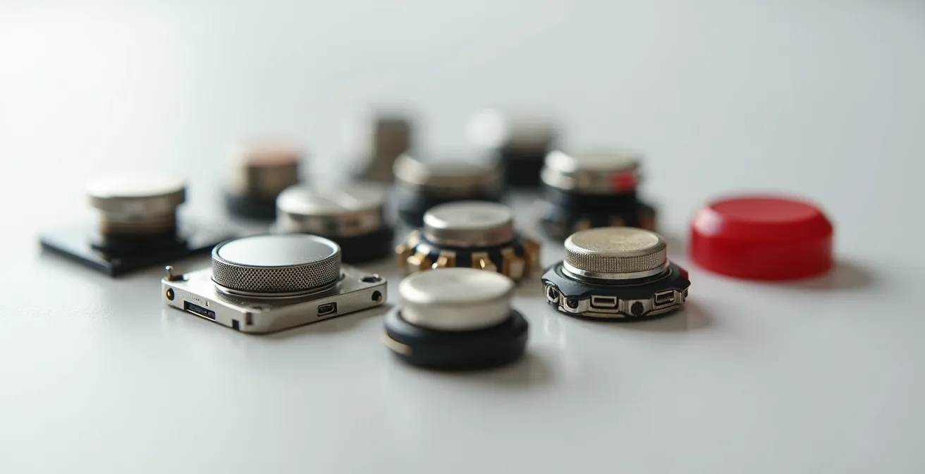 Capture abstraite d'éléments d'interface mobile mal alignés symbolisant les erreurs d'ergonomie