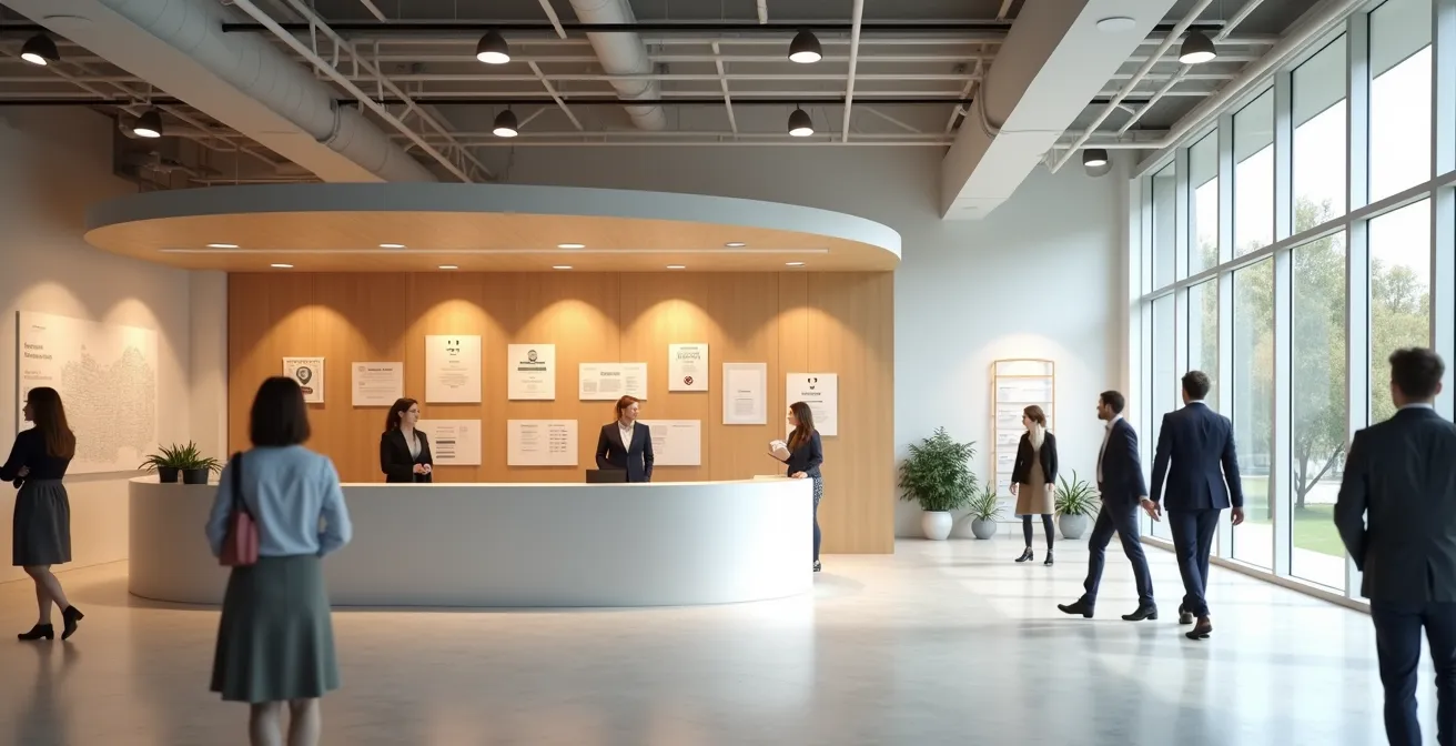 Architecture d'une page d'accueil optimisée pour différents profils utilisateurs avec zones de navigation distinctes