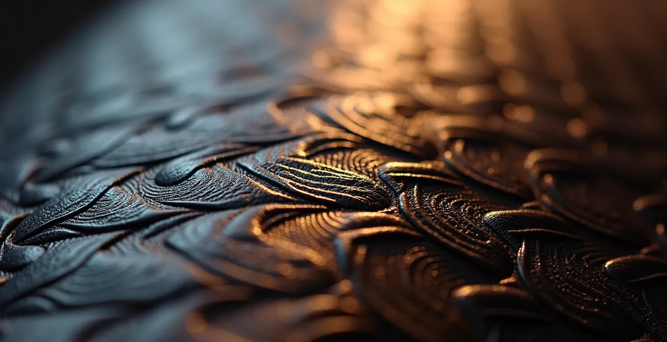 Détail macro d'un produit optimisé pour la reconnaissance visuelle