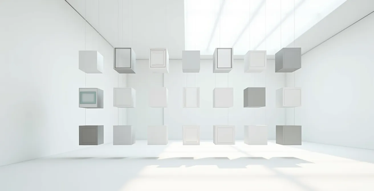 Composition géométrique stable représentant l'alignement parfait d'éléments d'interface