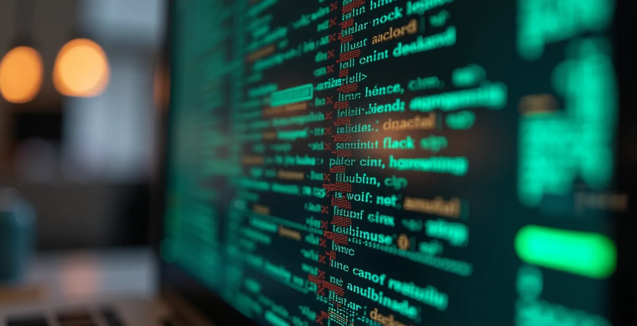 Écran d'ordinateur montrant l'interface de validation Google avec code JSON-LD flou