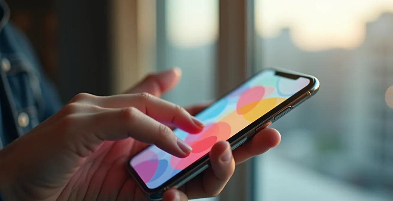 Zone de confort du pouce sur écran mobile pour une navigation optimale